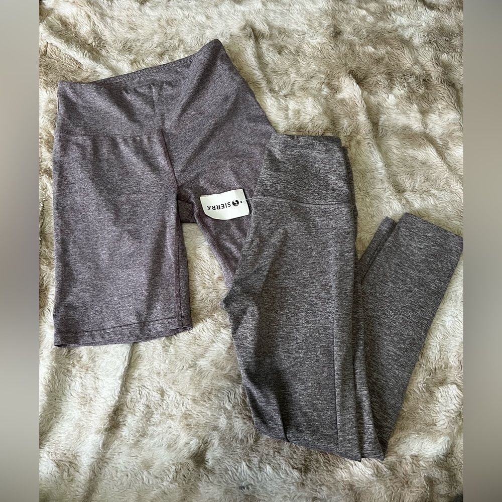 NWT Zobha Leggings and Gently Worn Biker Shorts Bundle